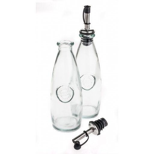 Essig- u.Ölflasche im Set Authentic Recyclingglas, Set