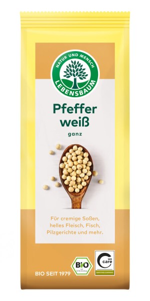 Pfeffer weiß ganz, 50g