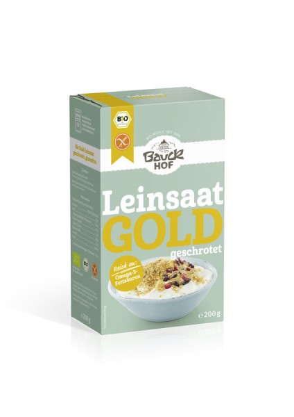 Leinsaat gold geschrotet glutenfrei, 200g