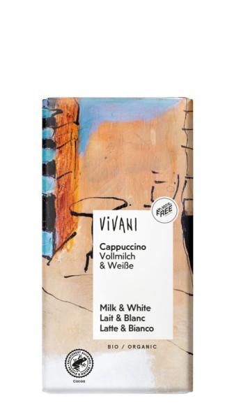 Tafel Cappuccino Vollmilch & Weiße, 100g