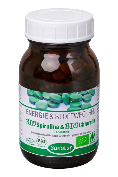 Spirulina & Chlorella - Tabletten, 250Stück