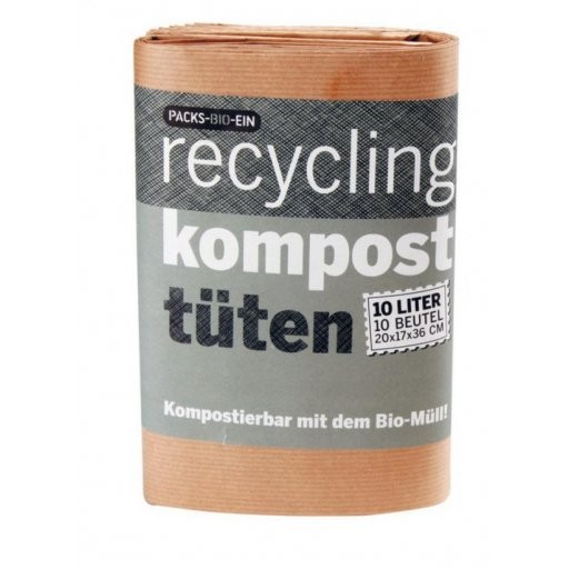 Komposttüten Recycling-Papier 20x17x36cm - 10St, Stück