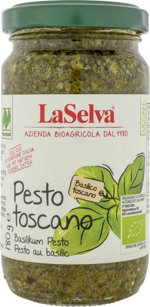 Pesto toscano - Basilikumpesto mit Knoblauch, 180g