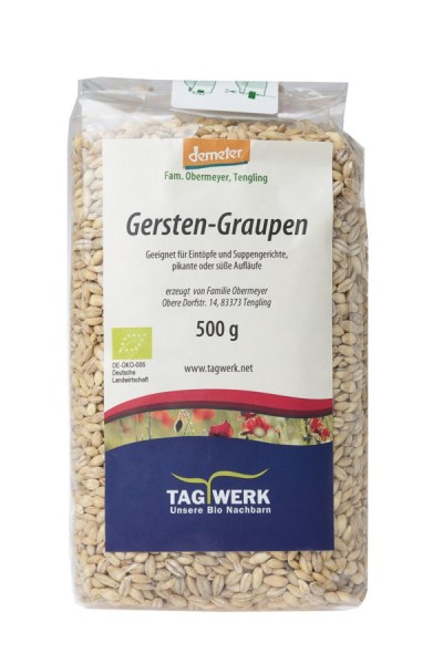 Gerstengraupen aus Bayern DEMETER, 500g