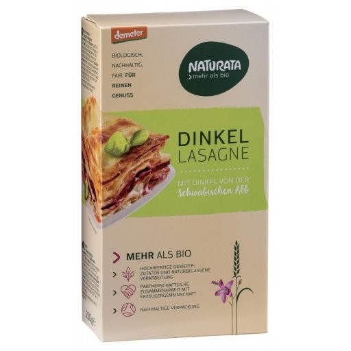 Dinkel-Lasagne hell DEMETER, 250g