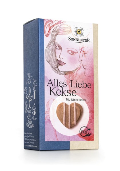 Alles Liebe-Kekse aus Dinkel mit Erdbeeren, 125g