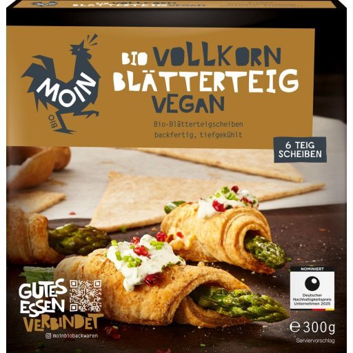 TK-Vollkornblätterteig vegan backfertig BIOLAND, 6x50g