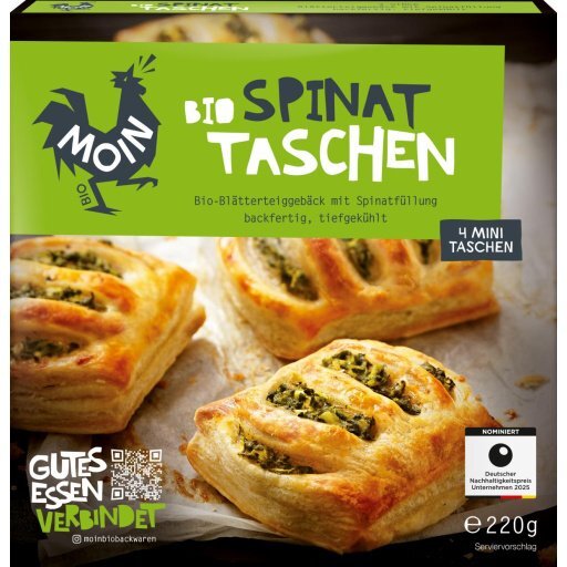 TK-Spinattaschen backfertig BIOLAND, 4x55g