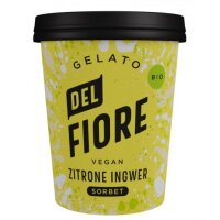 Familieneisbecher Zitrone & Ingwer Sorbet vegan, 500ml