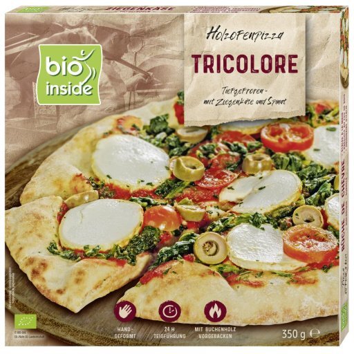 TK-Pizza Tricolore mit Ziegenkäse bio inside, 350g