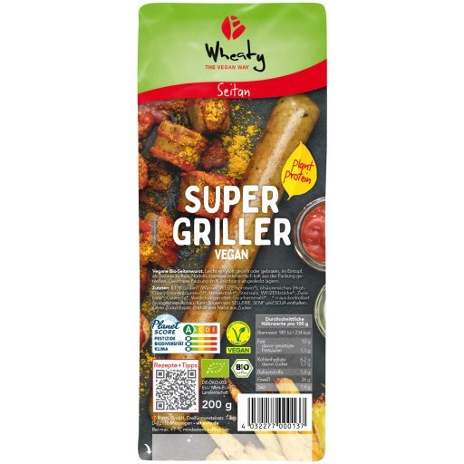 WHEATY Super Griller vegan 2St, 200g
