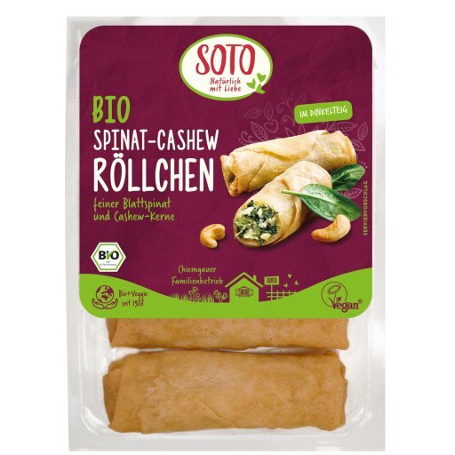 Spinat-Cashew-Röllchen im Dinkelteig vegan 4St, 200g