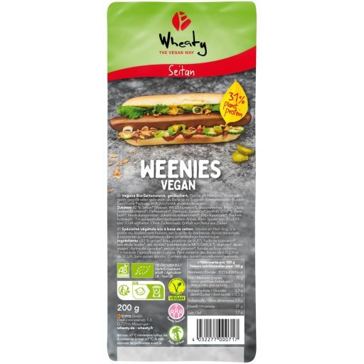 WHEATY Veganwurst Weenies 4St, 200g