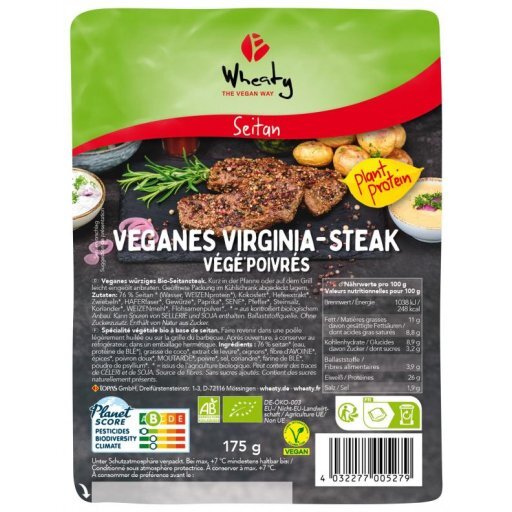 WHEATY Veganbratstück Steak Virginia 2St, 175g