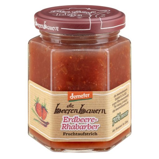 Aufstrich Erdbeer-Rhabarber DEMETER, 200g