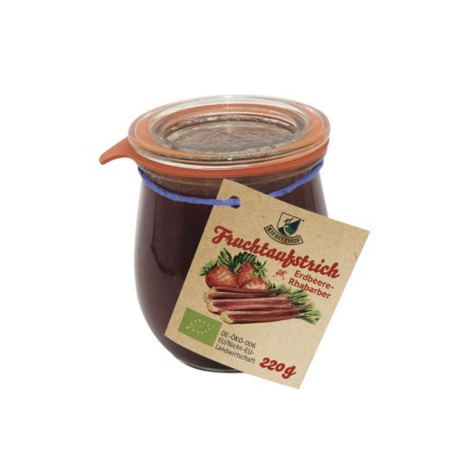 Fruchtaufstrich Erdbeere-Rhabarber BIOLAND - Weck., 220g