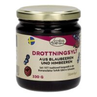 Drottningsylt Blaubeer-Himbeer-Fruchtaufstrich, 330g