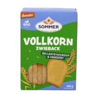 Vollkorn-Zwieback ungesüßt vegan DEMETER, 200g