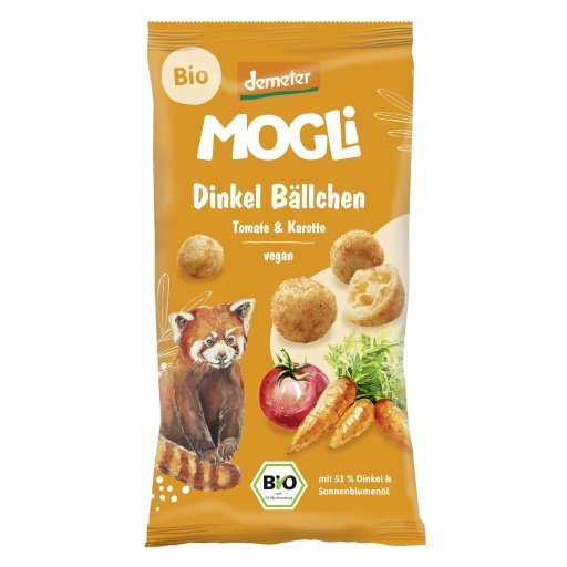 Dinkel-Bällchen Tomate & Karotte DEMETER, 40g