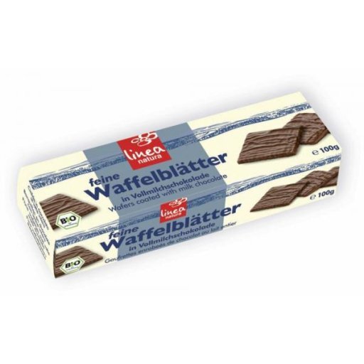 Waffelblätter in Vollmilchschokolade, 100g