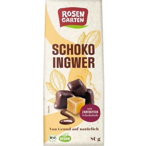 Schoko-Ingwer mit Zartbitterschokolade, 80g