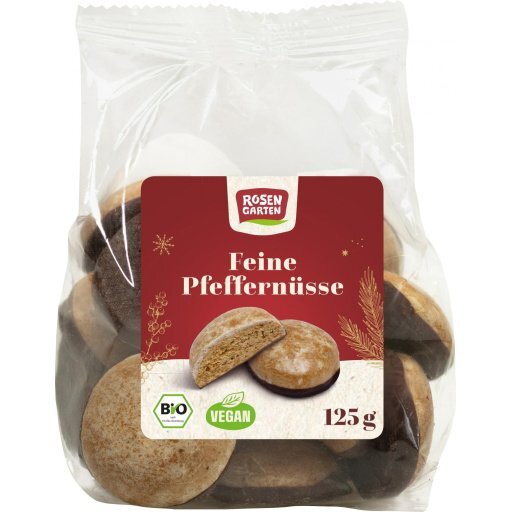 Pfeffernüsse mit Zartbitterfuß vegan, 125g