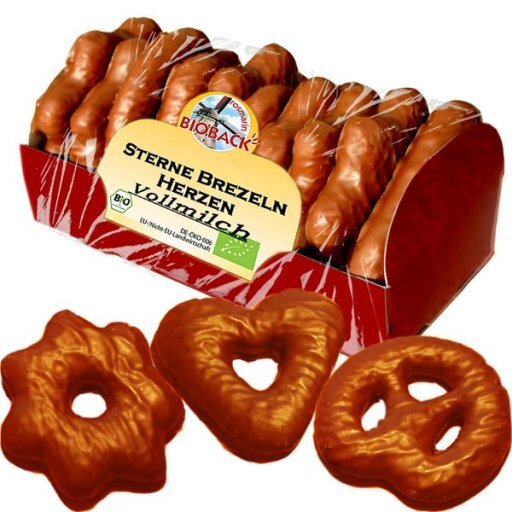 Lebkuchen in Vollmilch Brezeln - Sterne - Herzen, 175g