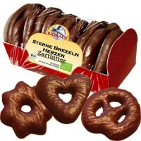 Lebkuchen in Zartbitter Brezeln - Sterne - Herzen, 175g