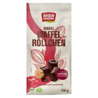 Dinkel Waffelröllchen Zartbitter, 150g