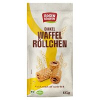 Dinkel Waffelröllchen Natur, 125g