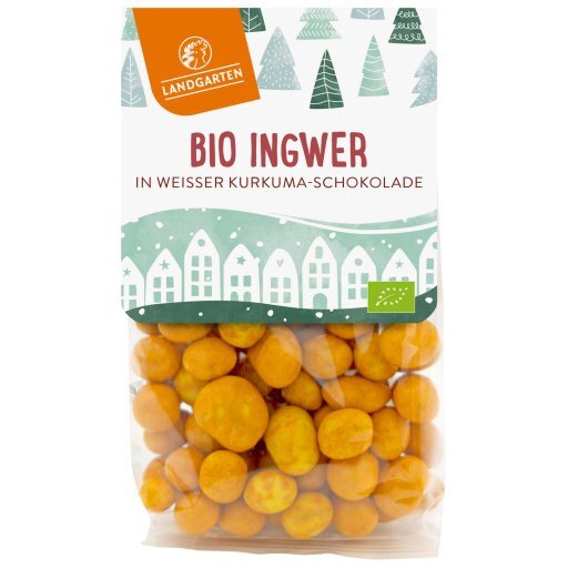 Ingwer in weisser Kurkuma Schokolade FairTrade, 150g