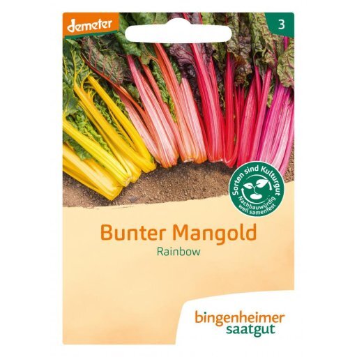 Blatt-Mangold bunt Rainbow bioverita, Tüten