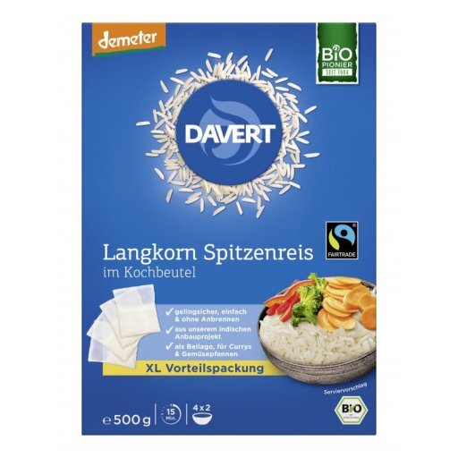 L! Langkornreis weiß DEMETER - Kochbeutel 4x125g, 500g