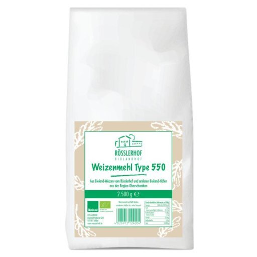 Weizenmehl Typ 550 Rösslerhof BIOLAND, 2.5kg