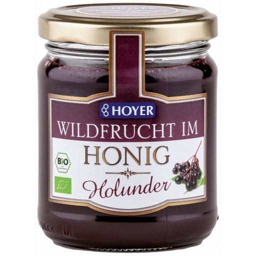 Wildfrucht Holunder im Honig, 250g