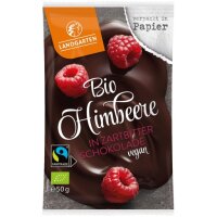 Himbeere in Zartbitter-Schokolade FairTrade, 50g
