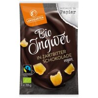 Ingwer in Zartbitter-Schokolade FairTrade, 70g