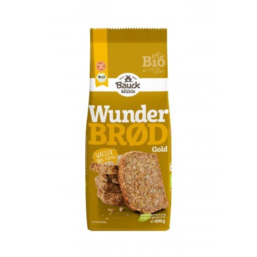 Brotbackmischung Wunderbrot Gold glutenfrei, 600g