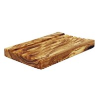 Seifenablage Olivenholz geriffelt eckig 13x9 cm, Stück