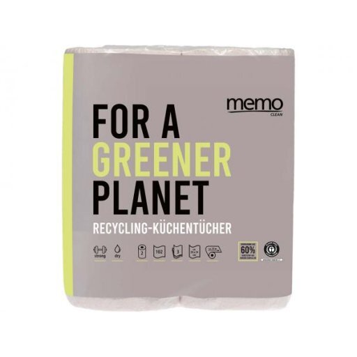 MEMO Küchenrollen Recycling Strong & Dry, 2Rollen
