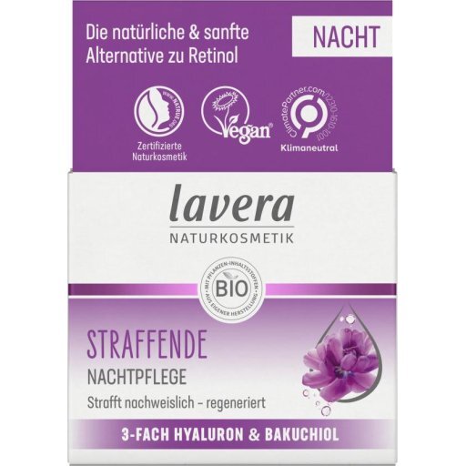 Straffende Nachtpflege 3-fach Hyaluron & Bakuchiol, 50ml
