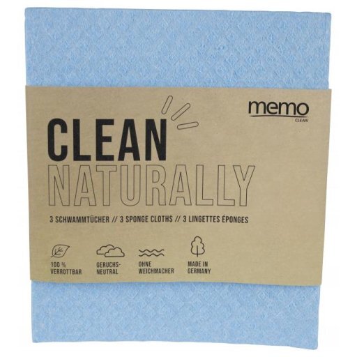 MEMO Schwammtücher farblich sortiert, 3Stück