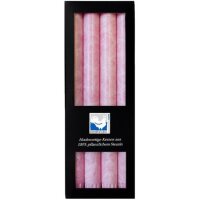 Stearin-Stabkerzen pastell altrosa, 4Stück