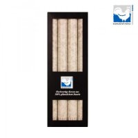 Stearin-Stabkerzen taupe, 4Stück