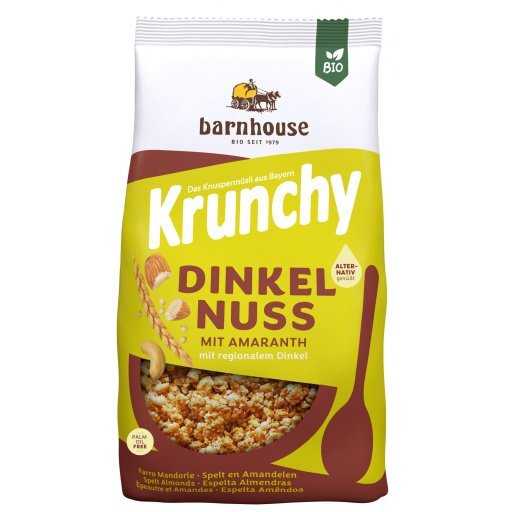 Krunchy Amaranth-Dinkel-Nuss alternativ gesüßt, 375g