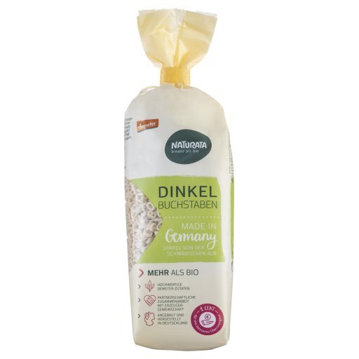 Dinkel-Buchstabennudeln hell DEMETER, 250g