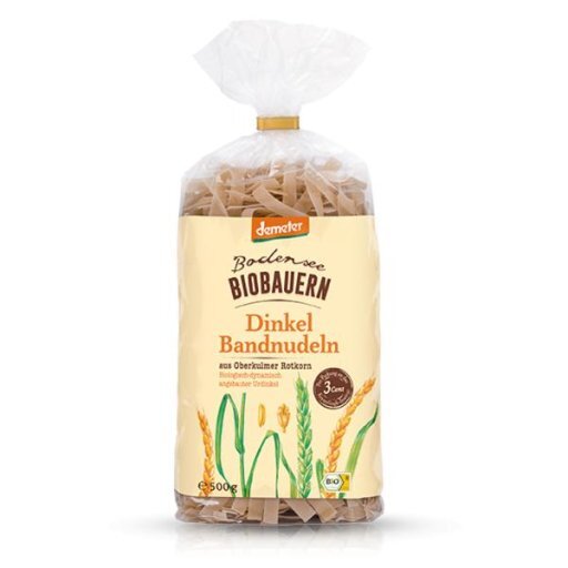 Dinkel Bandnudeln hell Oberkulmer Rotkorn, 500g