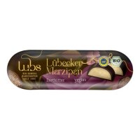 Lübecker Marzipanbrot mit Rohrohrzucker in Zartb., 50g