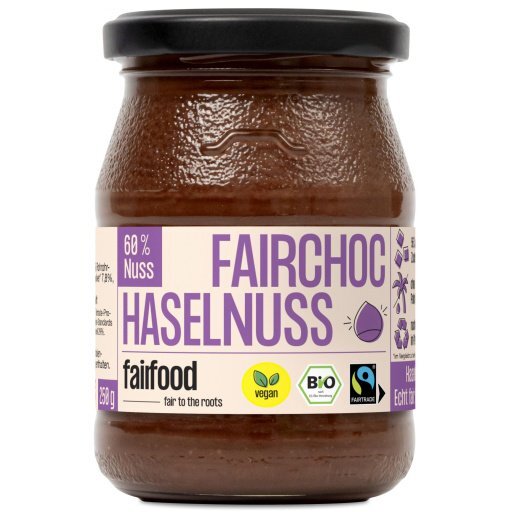 Fairchoc Haselnuss Schoko Creme 60% Nuss FairTrade, 250g