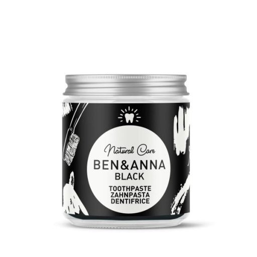 Ben&Anna Zahncreme Black mit Aktivkohle im Glas, 100ml